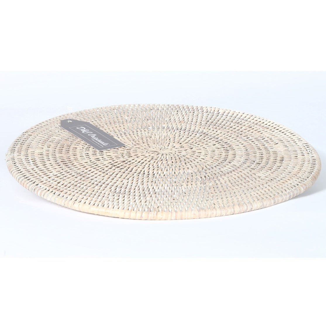 whitewash rattan placemats