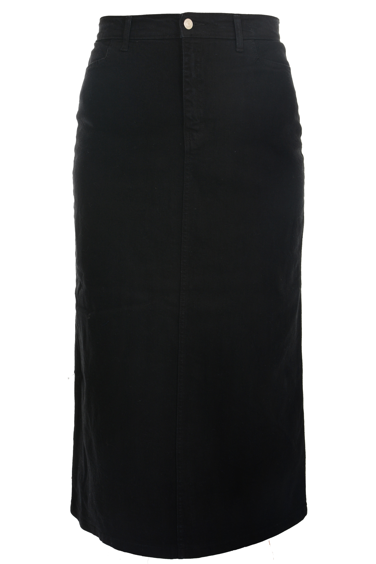 black maxi denim skirt