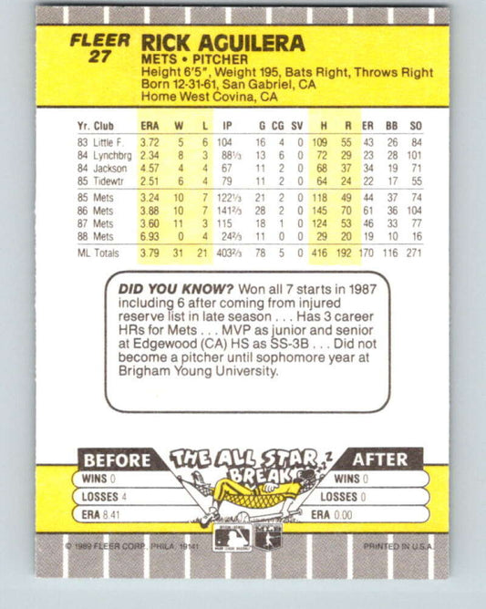  1989 Fleer Baseball Card #48 Mackey Sasser