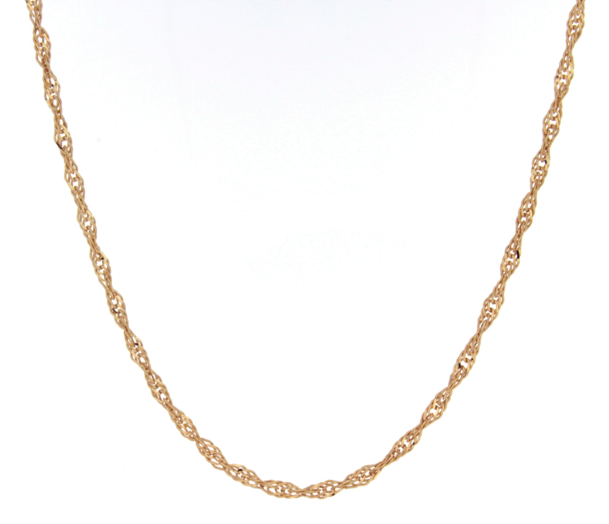 Estate 14k Yellow Gold 1.8mm Rope Chain