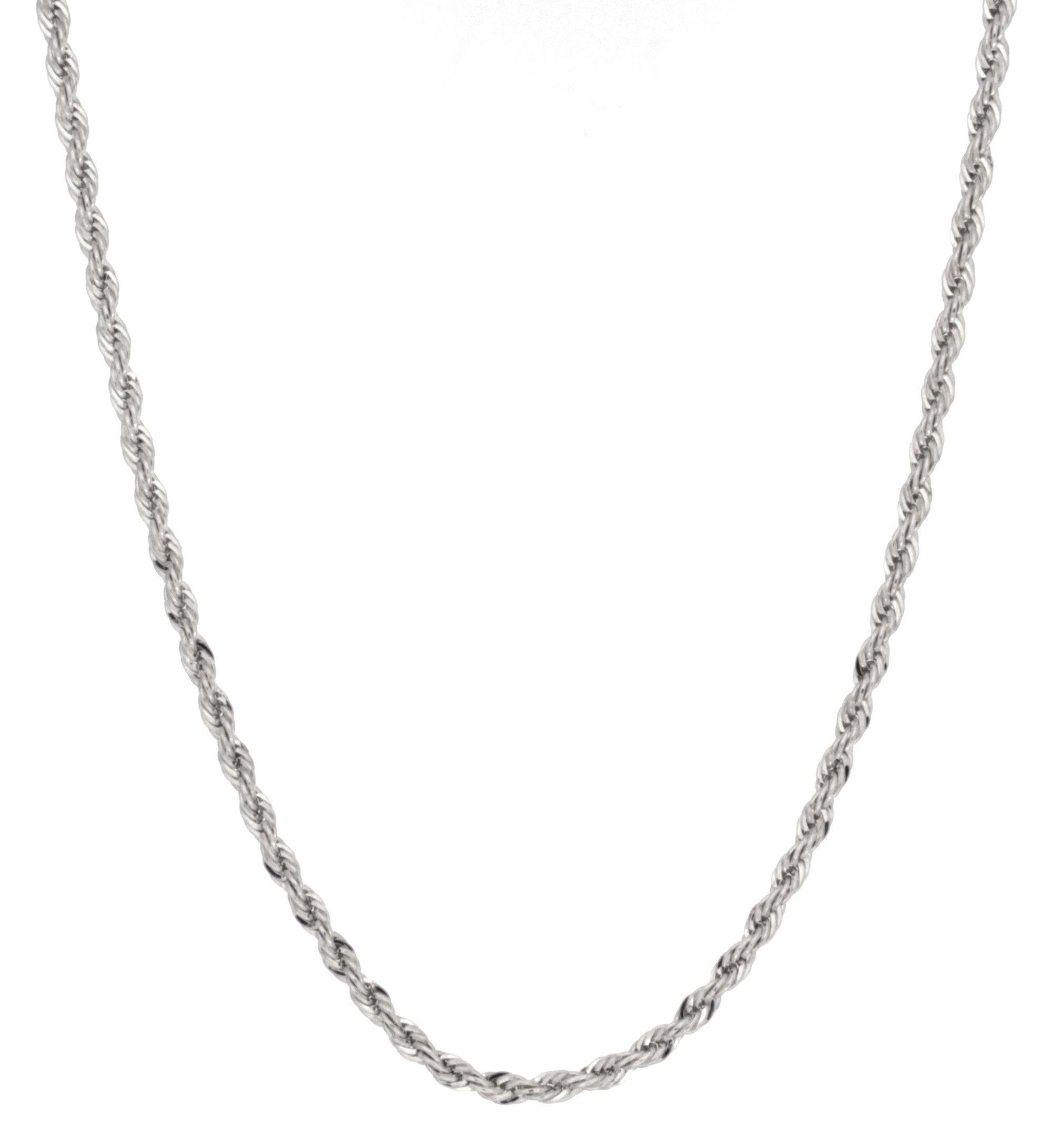 Estate .925 Sterling Silver 2.4mm Rope Chain