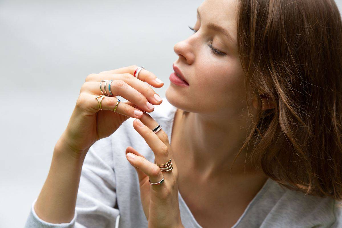 Female ring stacking! I am going to buy the Oura ring but currently  deciding how to go about wearing it. Please comment with photos of how you  stack your oura ring/ make