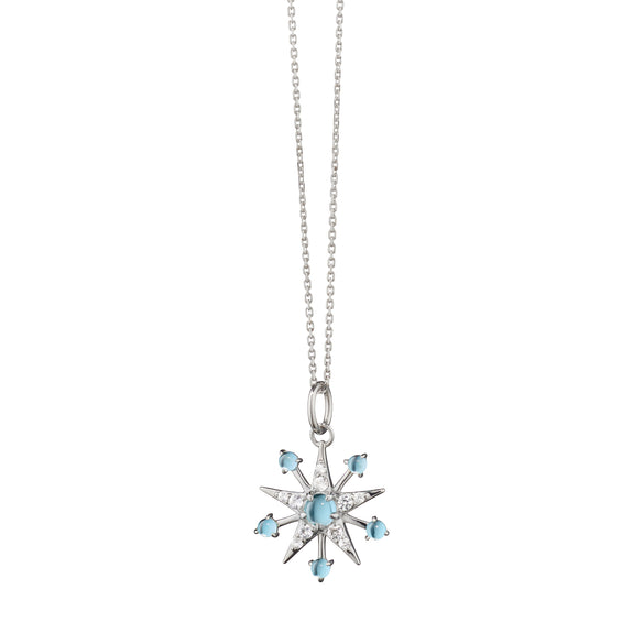 blue topaz star necklace