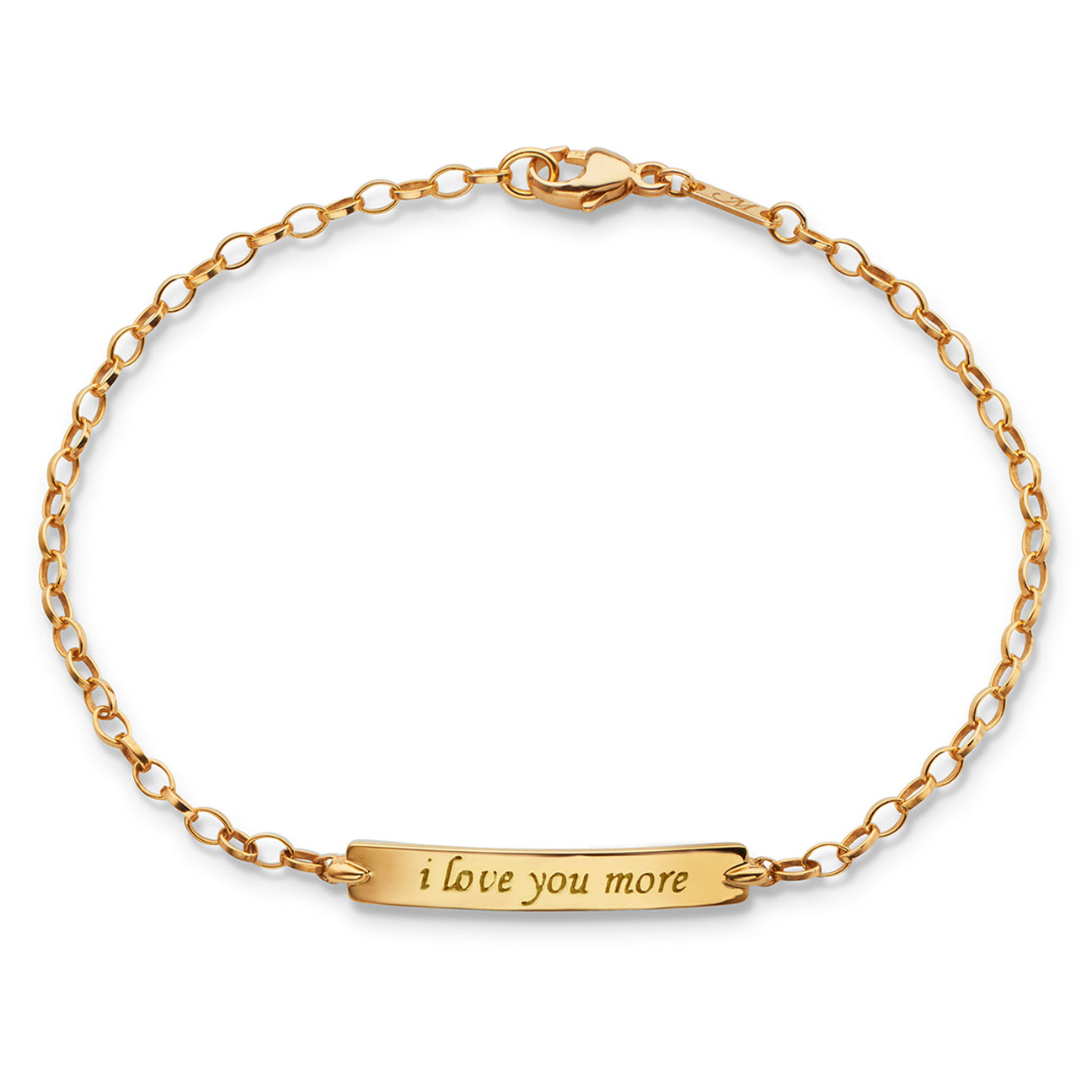 I Love You More Gold Poesy Bracelet by Monica Rich Kosann