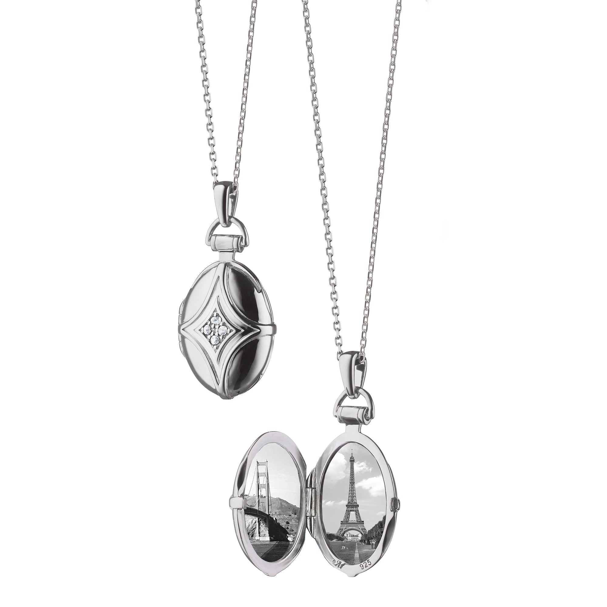 Petite Bridle Silver Locket Necklace | Monica Rich Kosann