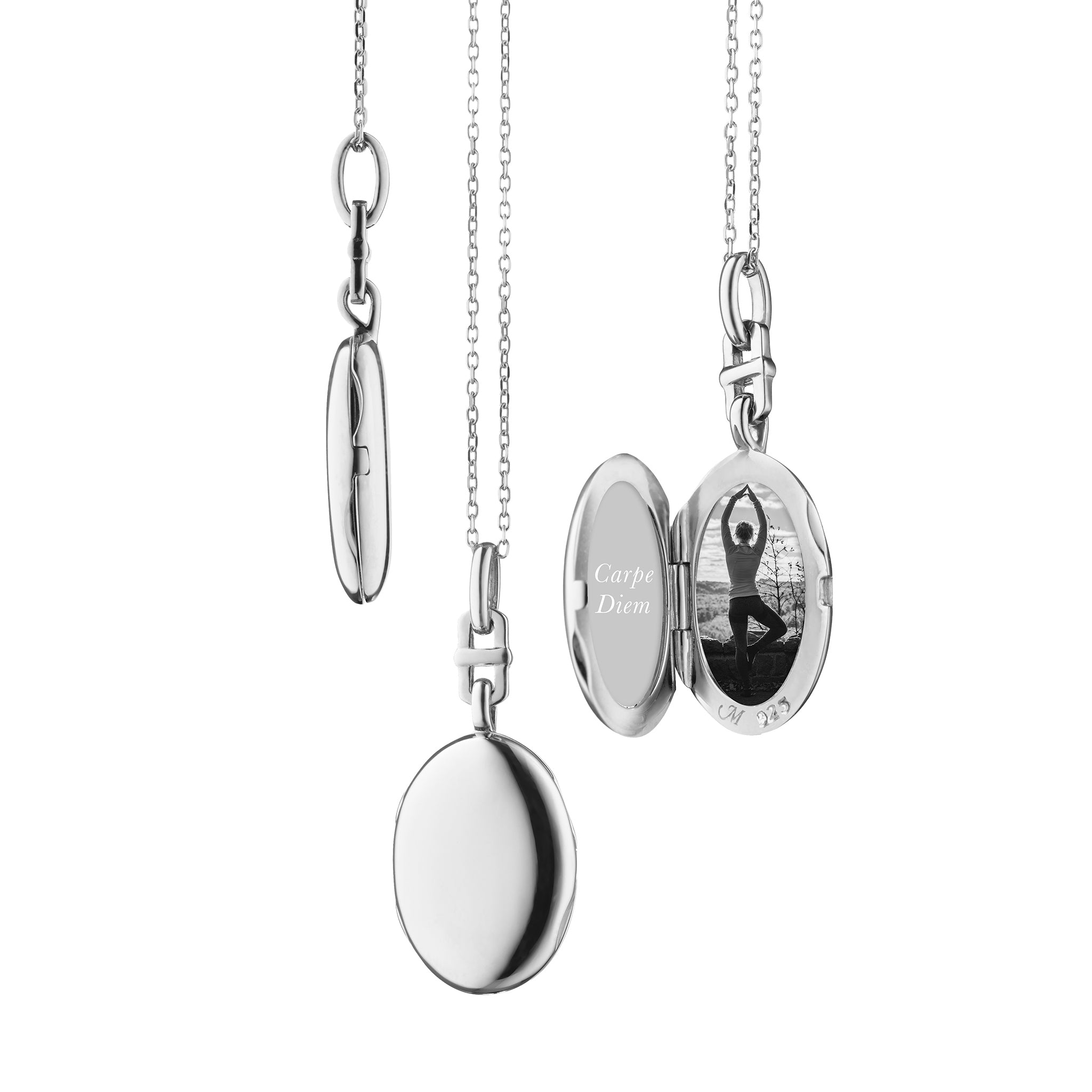 Dee Slim Sterling Silver Locket - Luxury Gifts for Her by Monica Rich Kosann