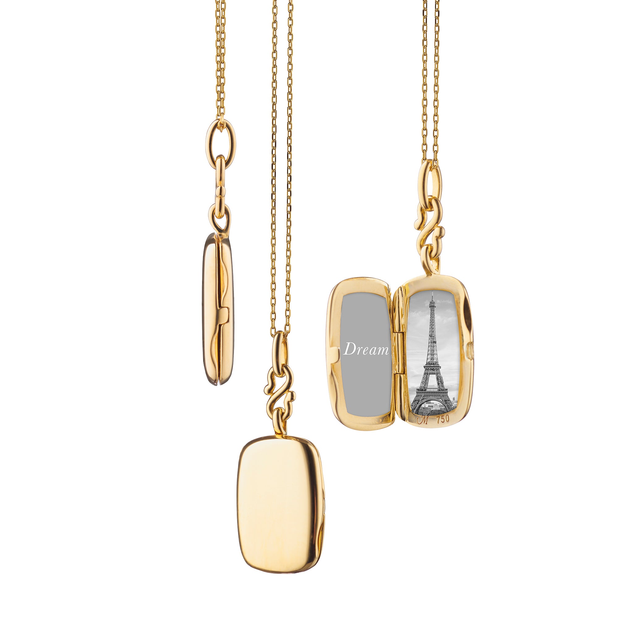 Vivons Heureux Box Locket in 18K Yellow Gold - M. Flynn