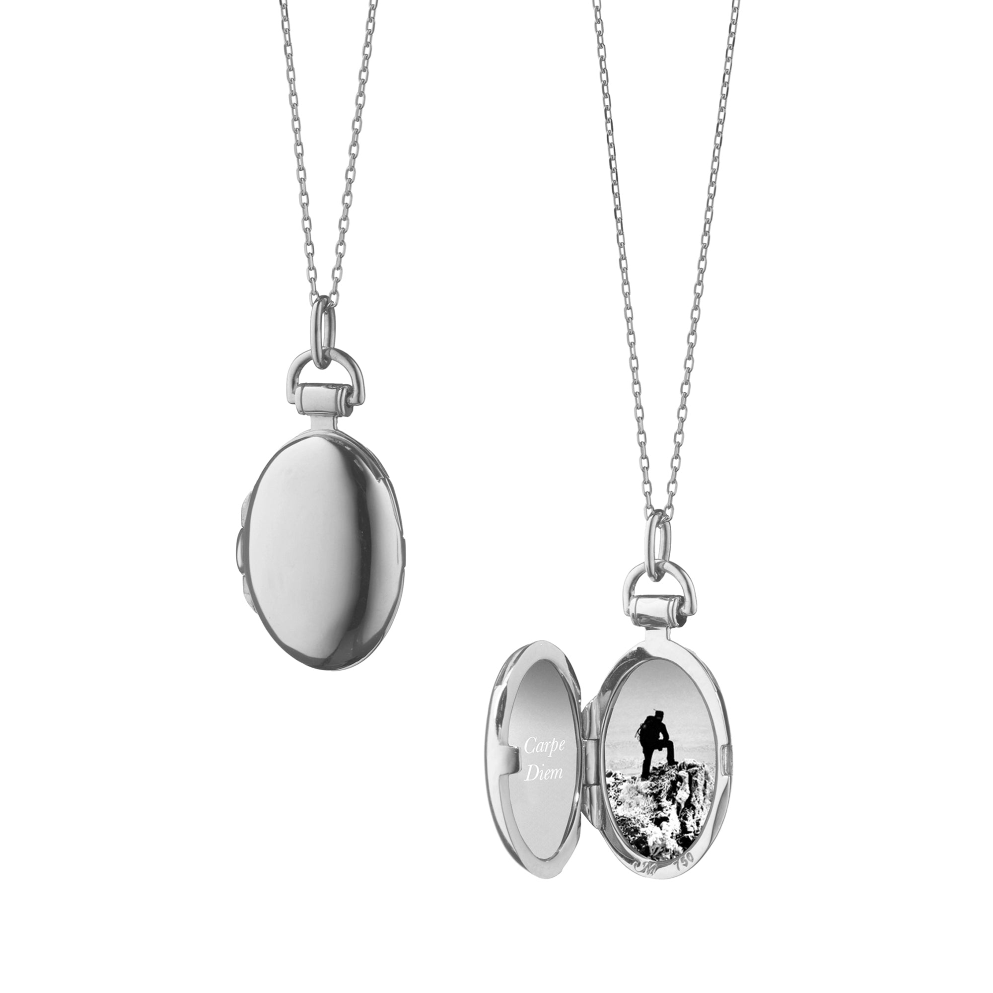 Dee Slim Sterling Silver Locket - Luxury Gifts for Her by Monica Rich Kosann