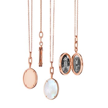 18k rose gold locket