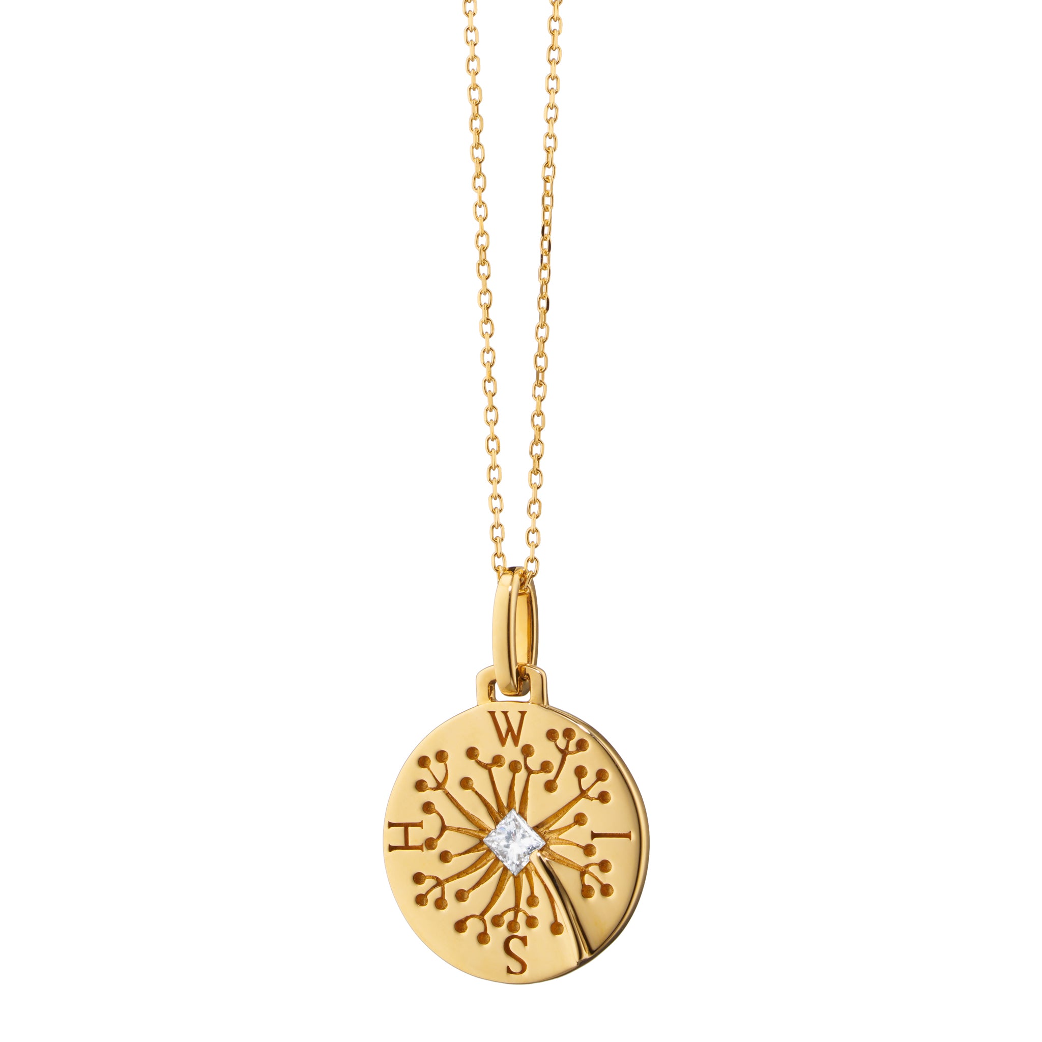 Wish Dandelion 18K Gold Intaglio Charm