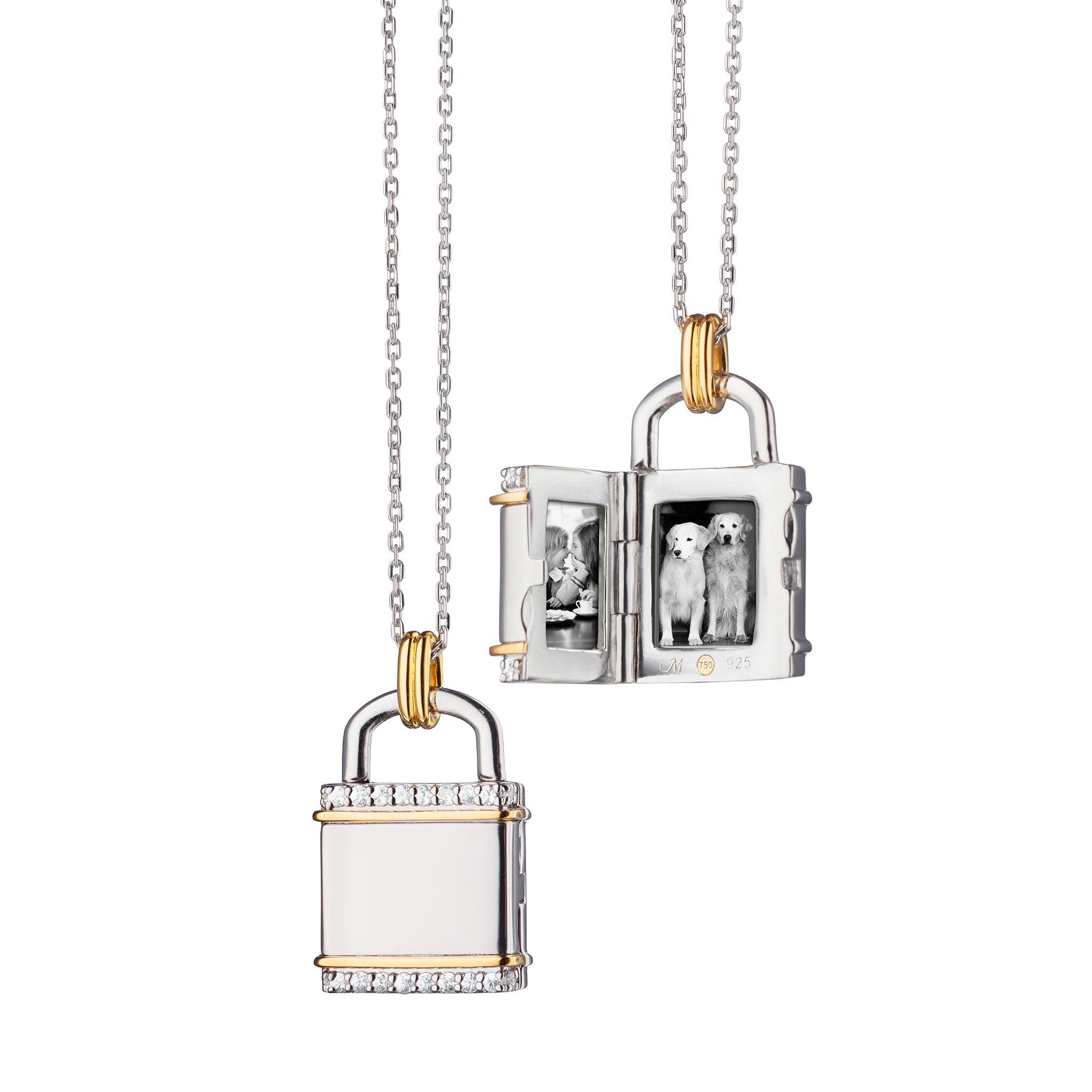 Louis Vuitton Silver-tone Lock It Pendant Necklace in Metallic