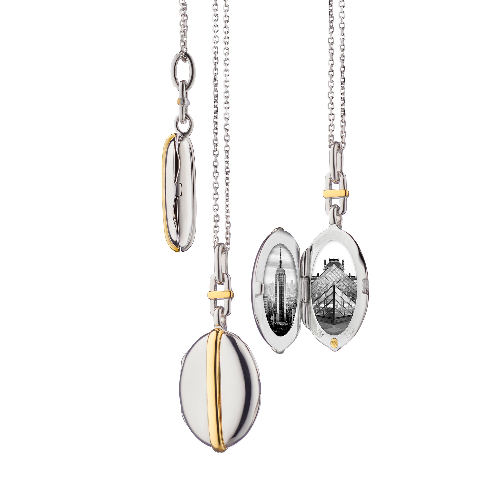 Dee Slim Sterling Silver Locket - Luxury Gifts for Her by Monica Rich Kosann