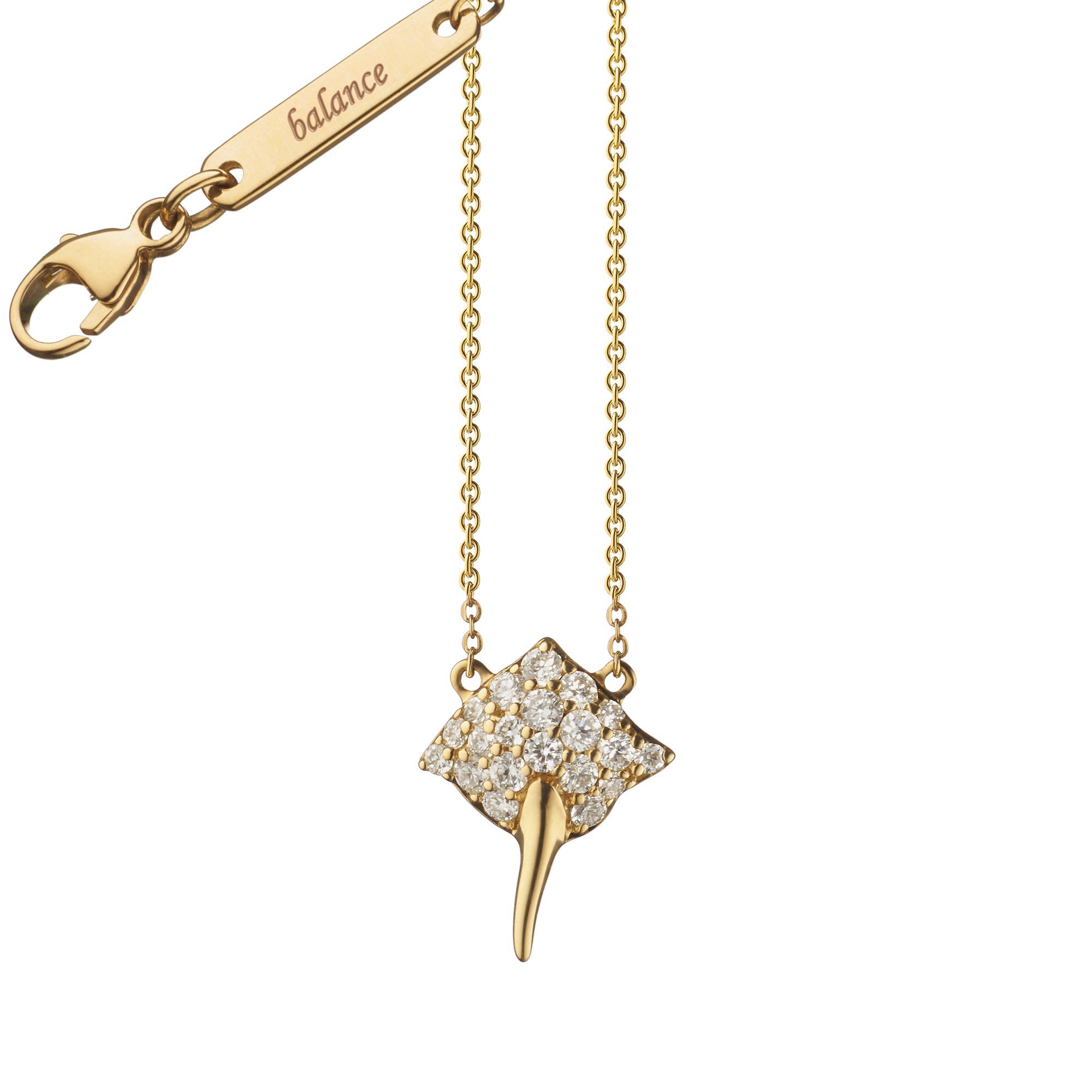 Louis Vuitton Gold and Diamond Nameplate Necklace, Chain, Contemporary Jewelry