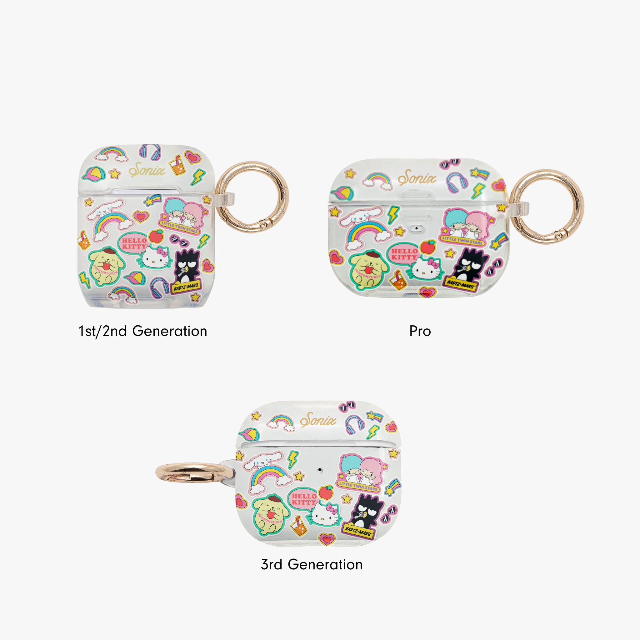 Image of Hello Kitty & Friends Stickers AirPods Case