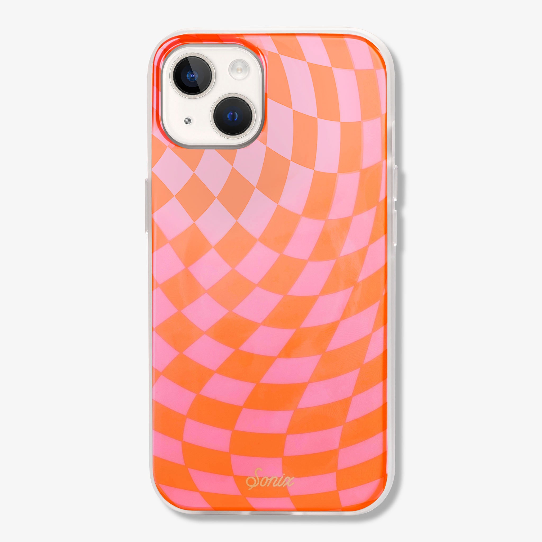 Image of Checkmate Pink/Orange Magsafe® Compatible iPhone Case