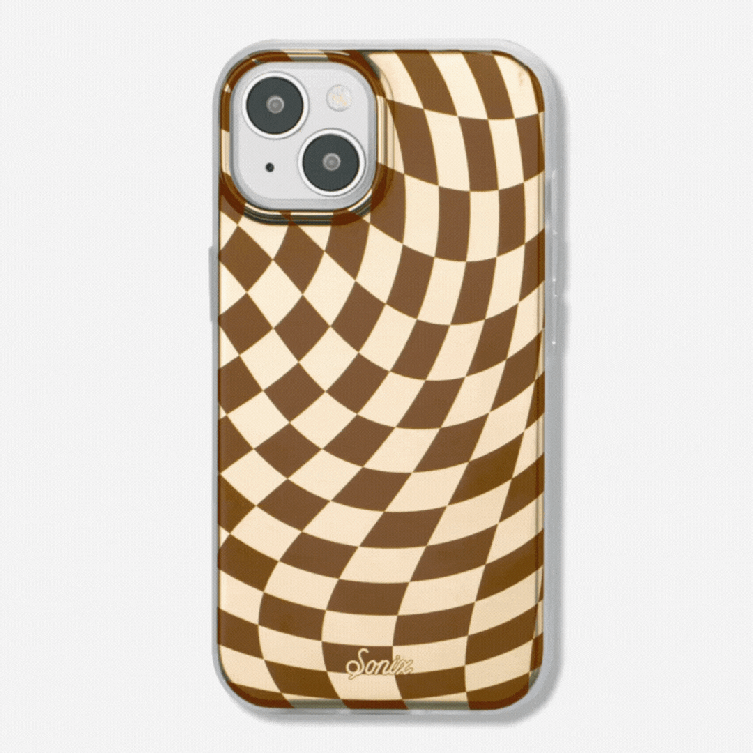 Image of Checkmate Gold/Brown Magsafe® Compatible iPhone Case