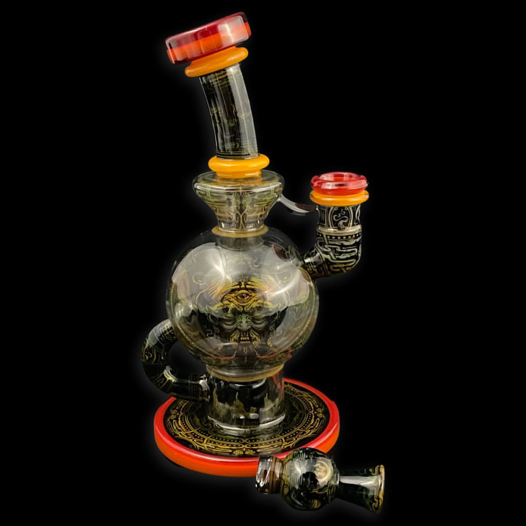Mothership Glass Three Wishes Ball 14mm Rig w/ Carb Cap Heady Rigs 25504