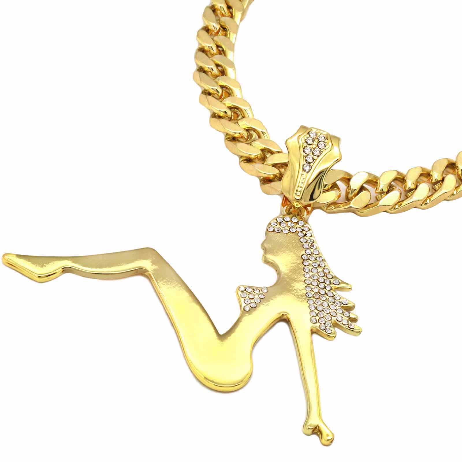 Gold Sexy Girl Necklaceblack Sexy Girl Blingkingstar Jewelry Blingkingstar