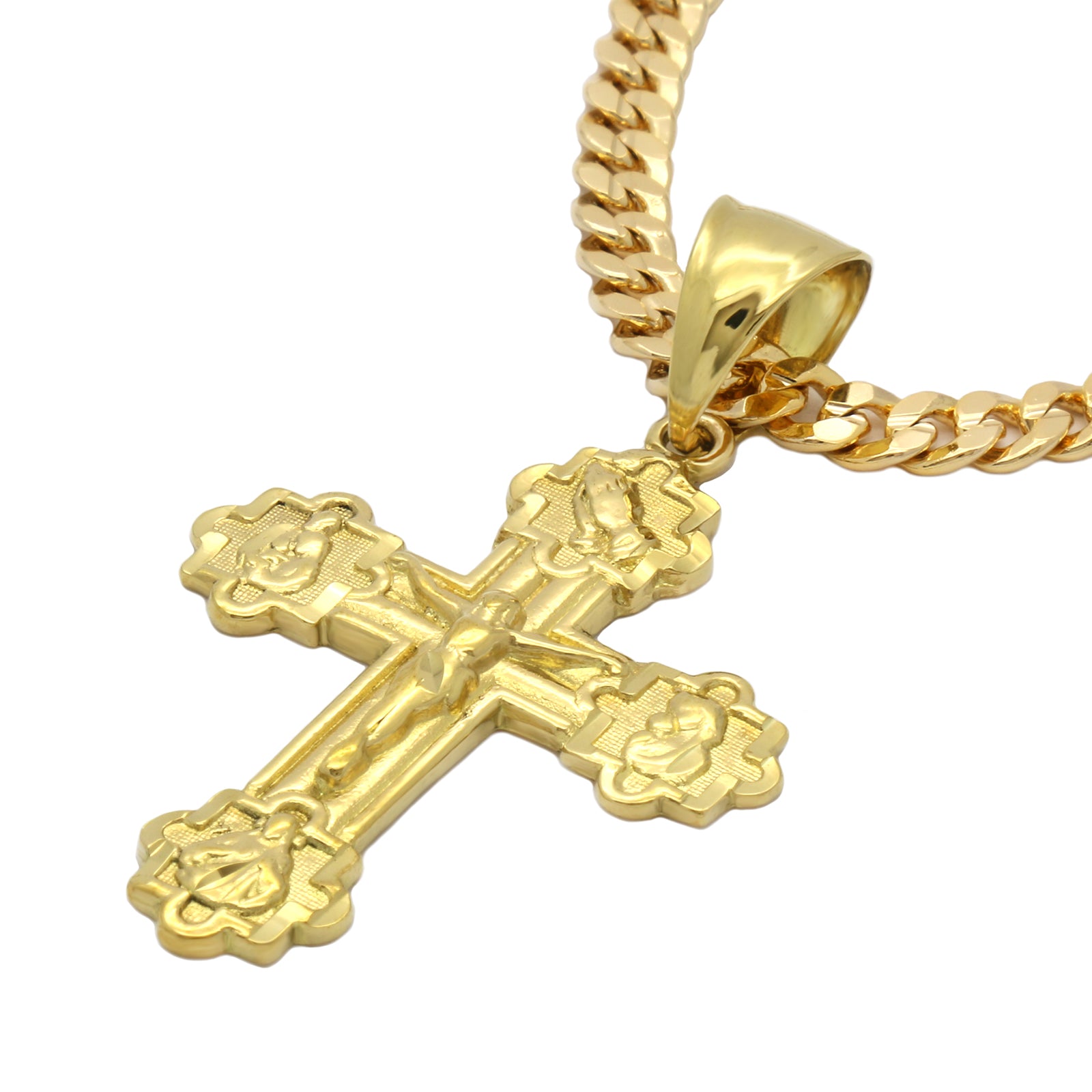 Eternal Edge Cross Brass Pendant | BlingKingStar | Free Shipping