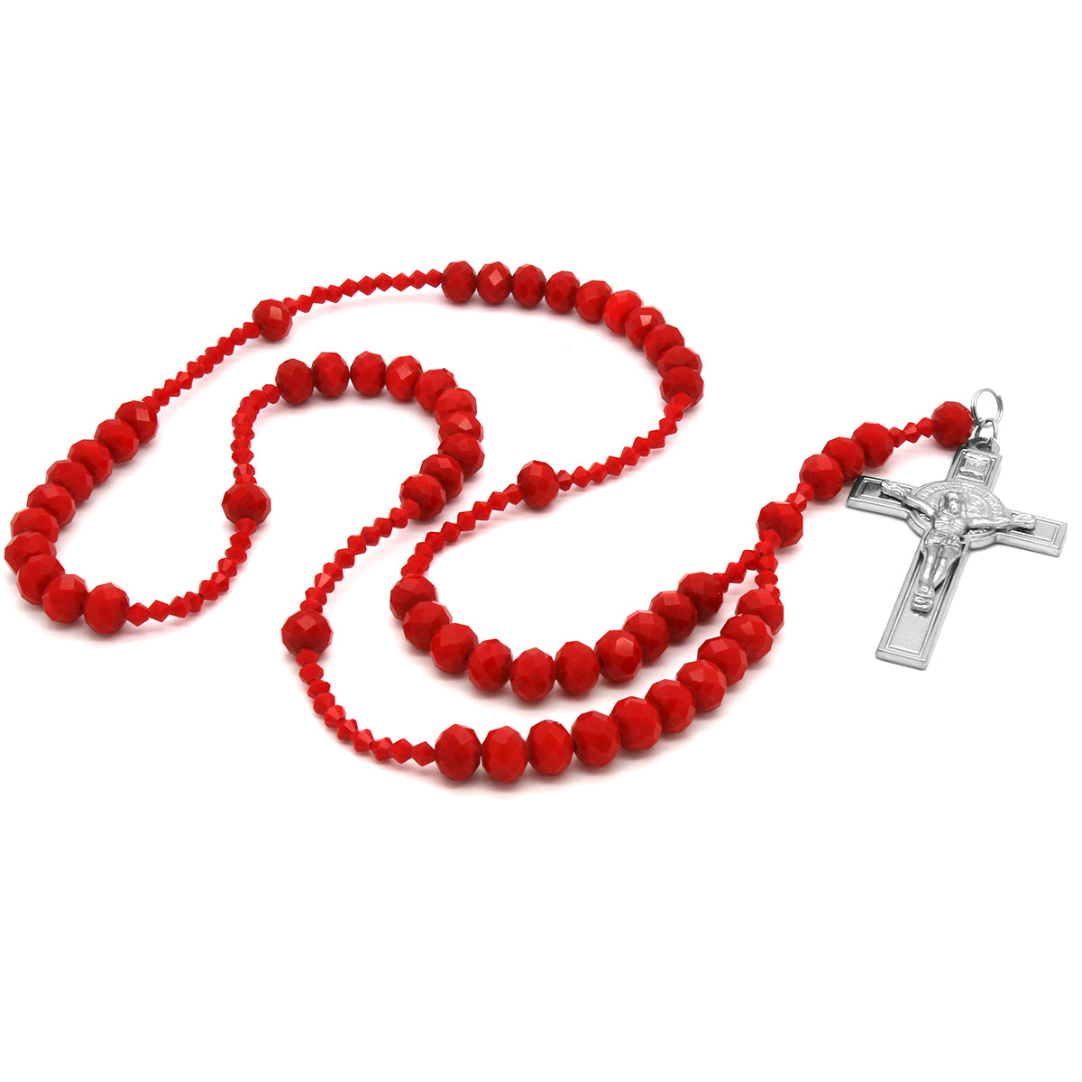 red rosary necklace