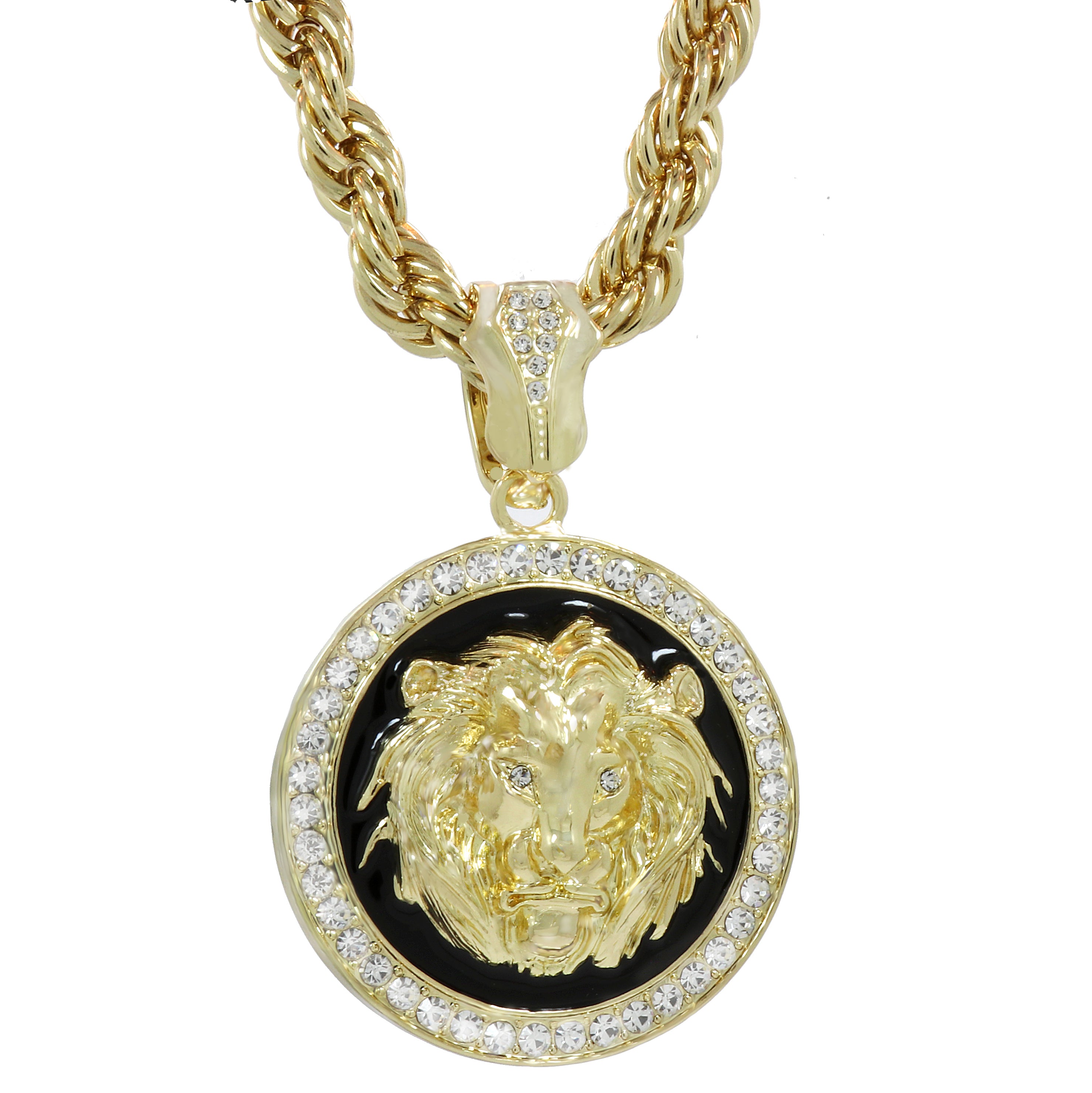 gold lion coin necklace