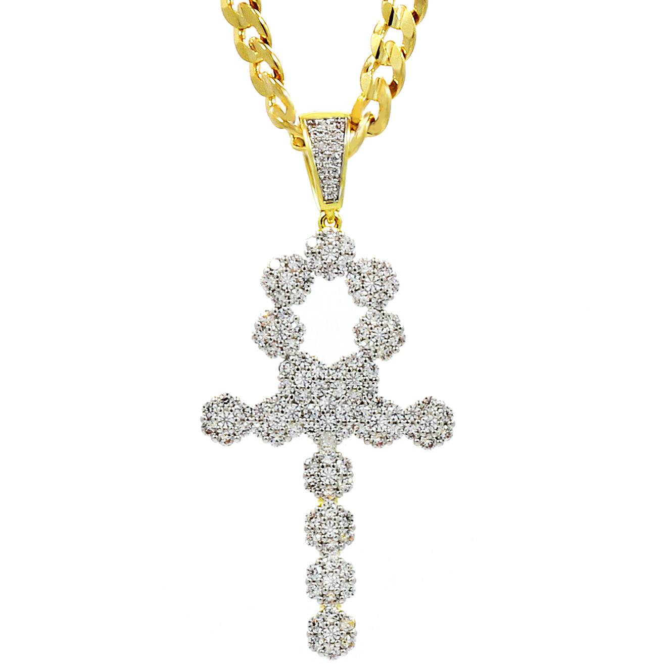 Small Ankh Cuban Chain Pendant | BlingKingStar | Free Shipping