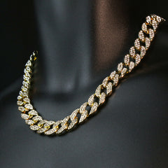 Large Jumbo Huge Get Money 1st 14k Gold Plated 20" Cuban Chain Necklace
