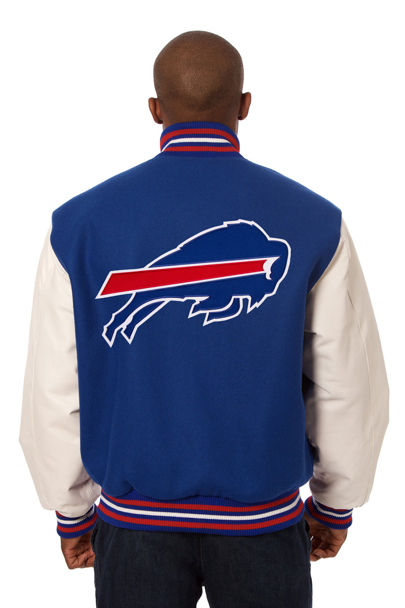 Buffalo Bills Embroidered Wool and Leather Jacket – JH Design Group