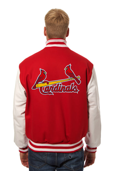 St. Louis Cardinals Embroidered Wool and Leather Jacket – JH Design Group