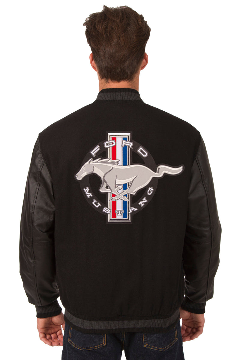 Ford Mustang Reversible Wool and Leather Jacket – JH Design Group
