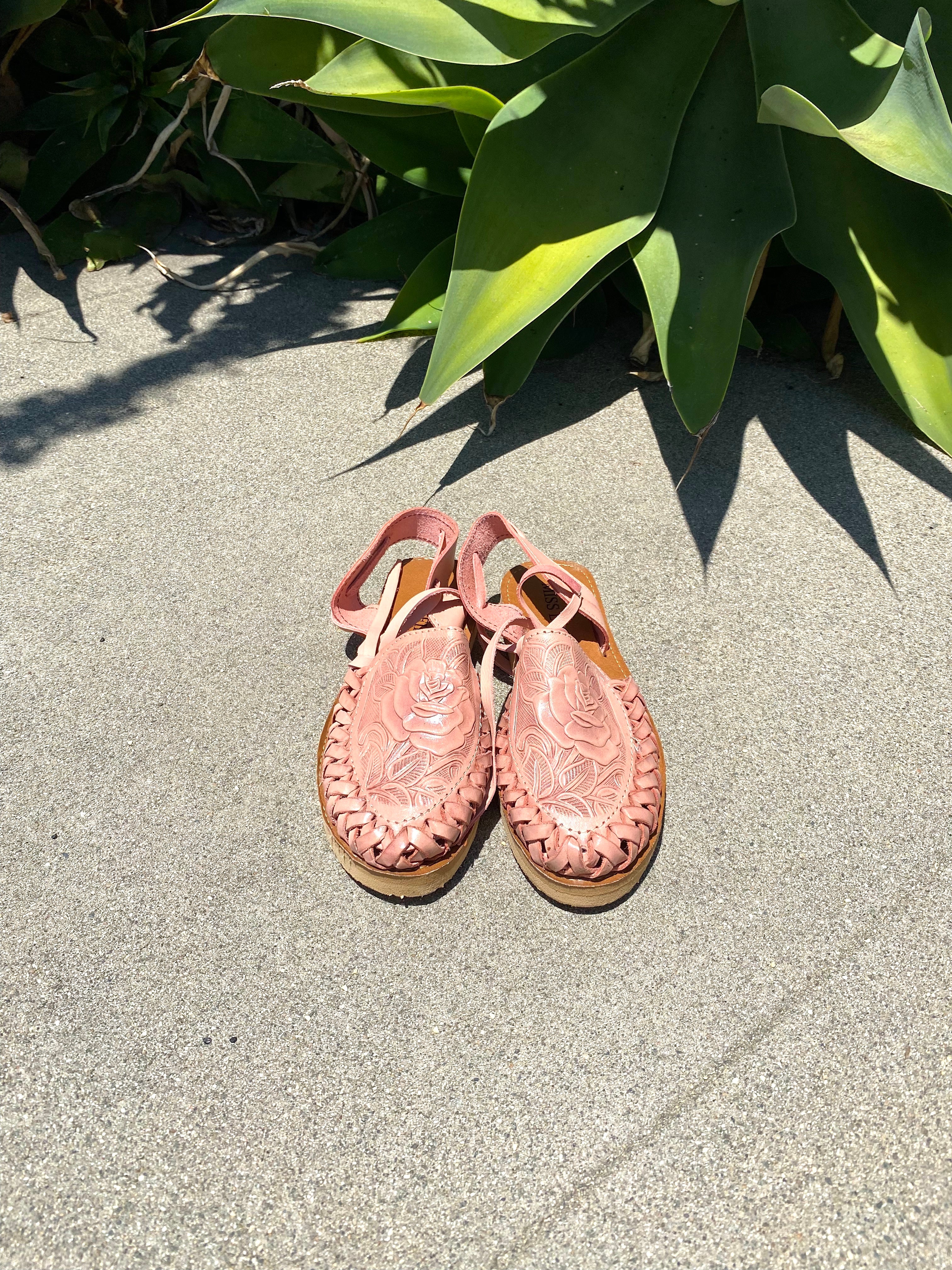 Morelia Pink Tooled Leather