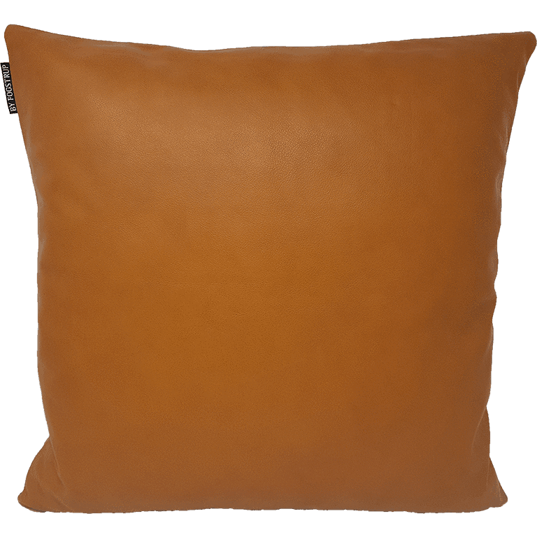 Billede af By Fogstrup Læder pude kvadratisk 1 felt | lys cognac