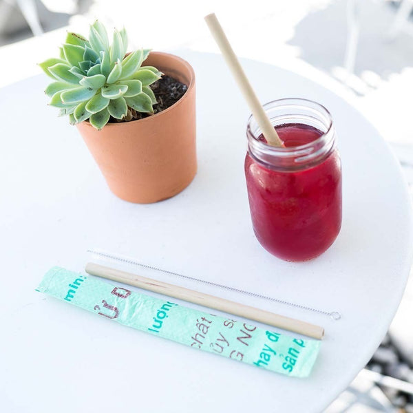 bamboo straw set