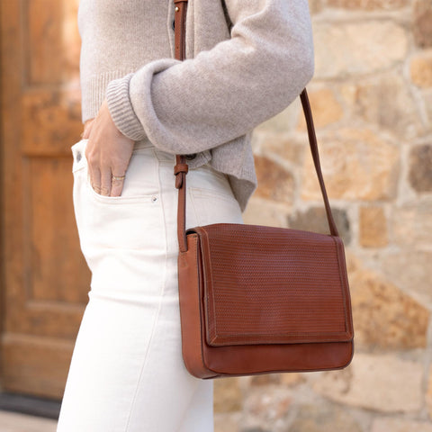 Clara Crossbody Woven Almond