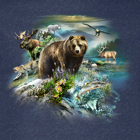 Youth Wildlife Collage T-Shirt