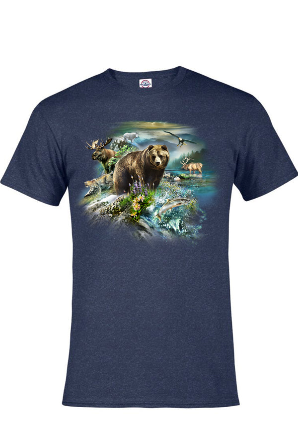 Youth Wildlife Collage T-Shirt