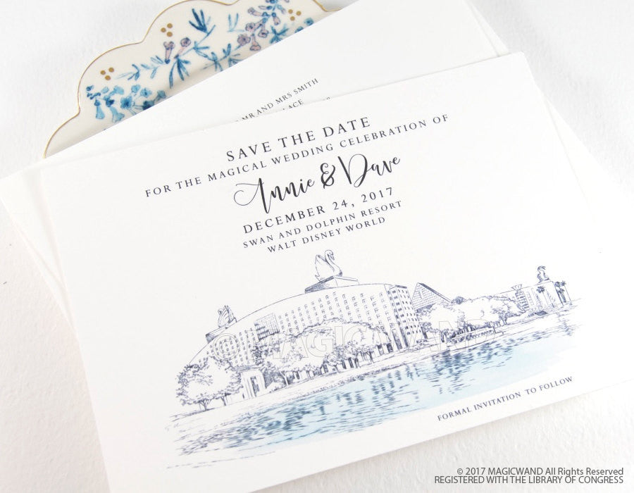 Swan And Dolphin Resort Save The Dates Destination Wedding