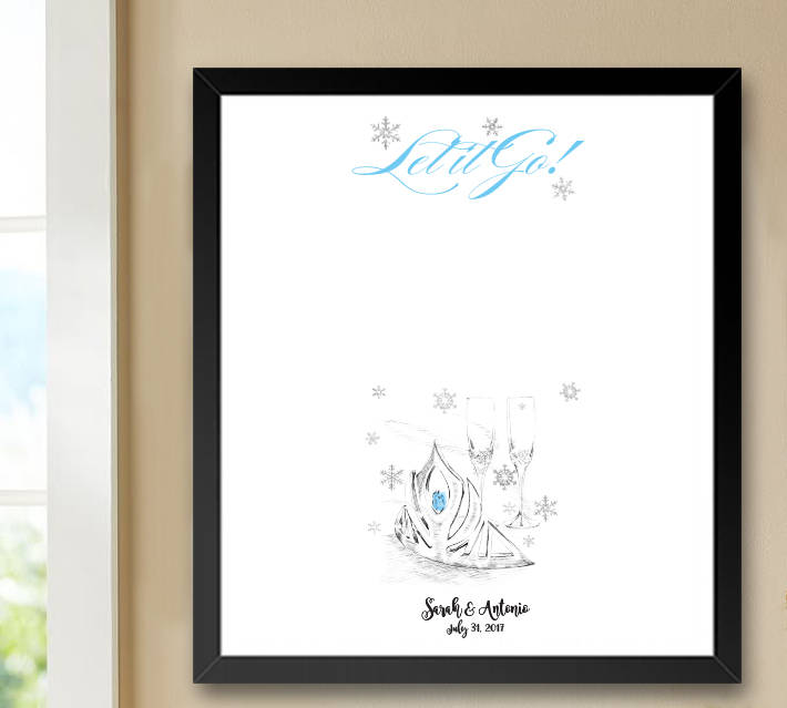 Frozen Themed Guestbook Print Guest Book Fairytale Bridal