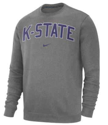 nike crew neck club sweatshirt grey