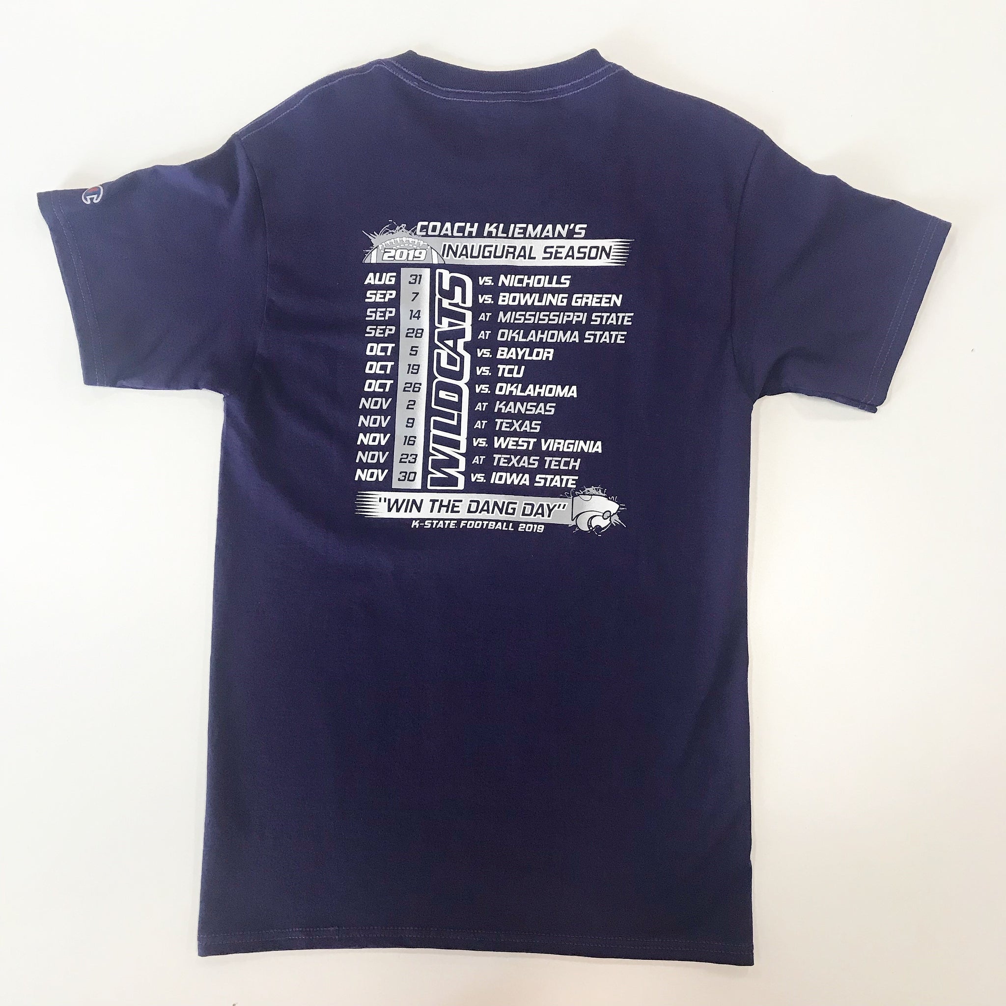 Kansas State Wildcats Champion 2019 Football Schedule T-Shirt - 200807 ...