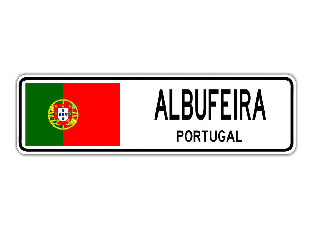 Albufeira Portugal Countries City Flag Sign