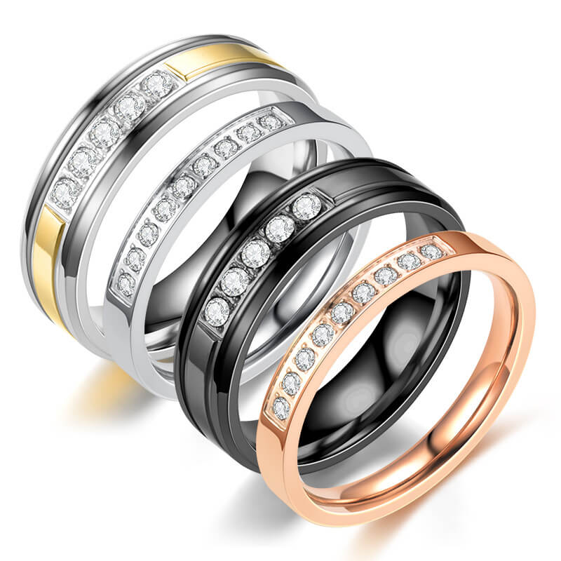 Titanium Couple Promise Rings for Women and Men Engraved Inside ...
