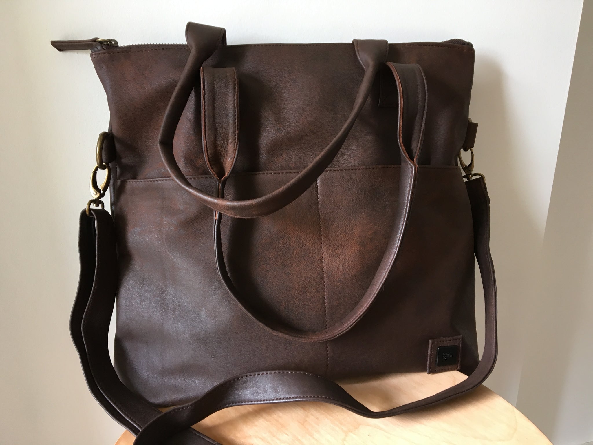 real leather shoulder bag