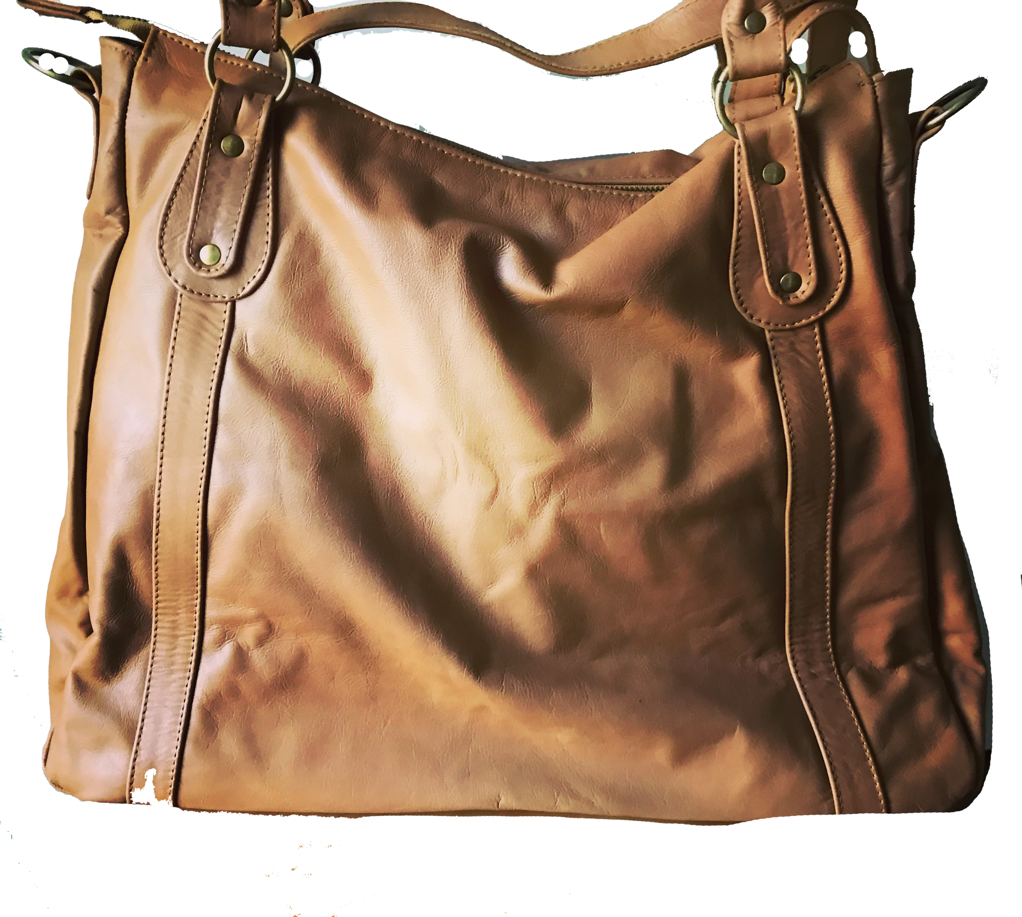 tan leather handbag