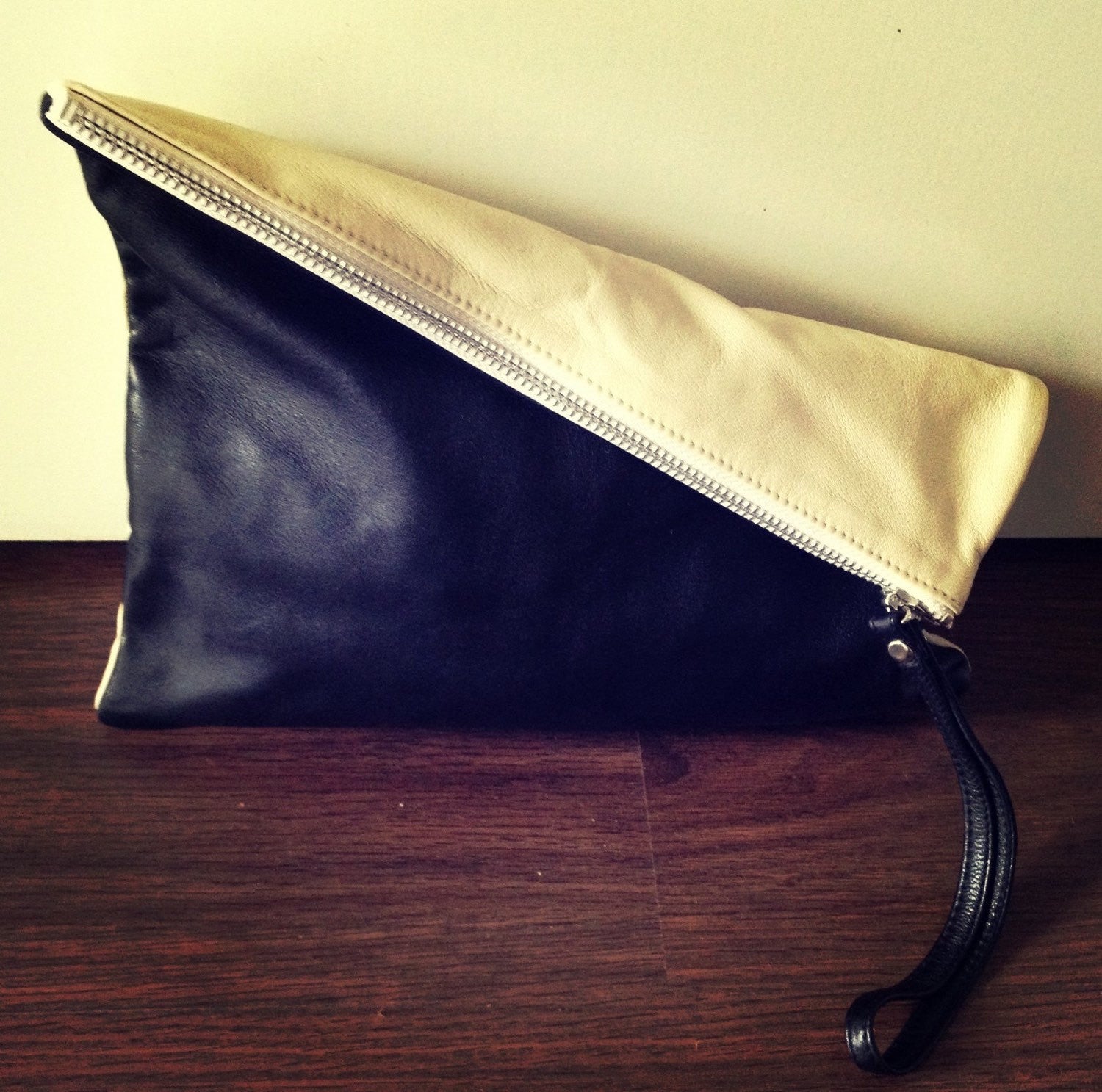 soft leather clutch bag