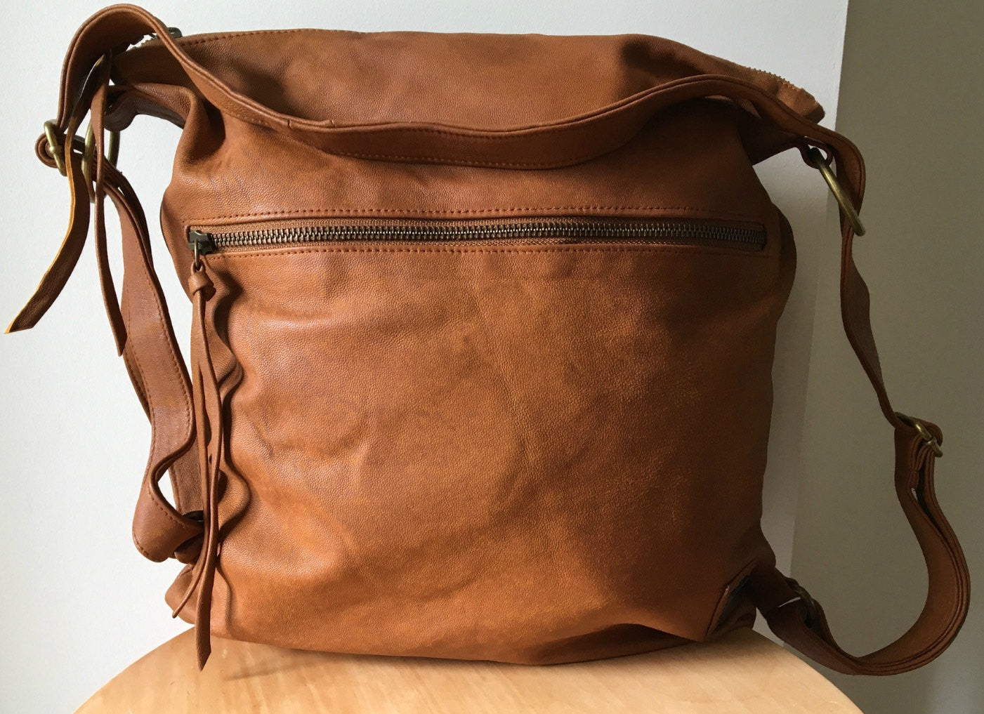 leather crossbody backpack