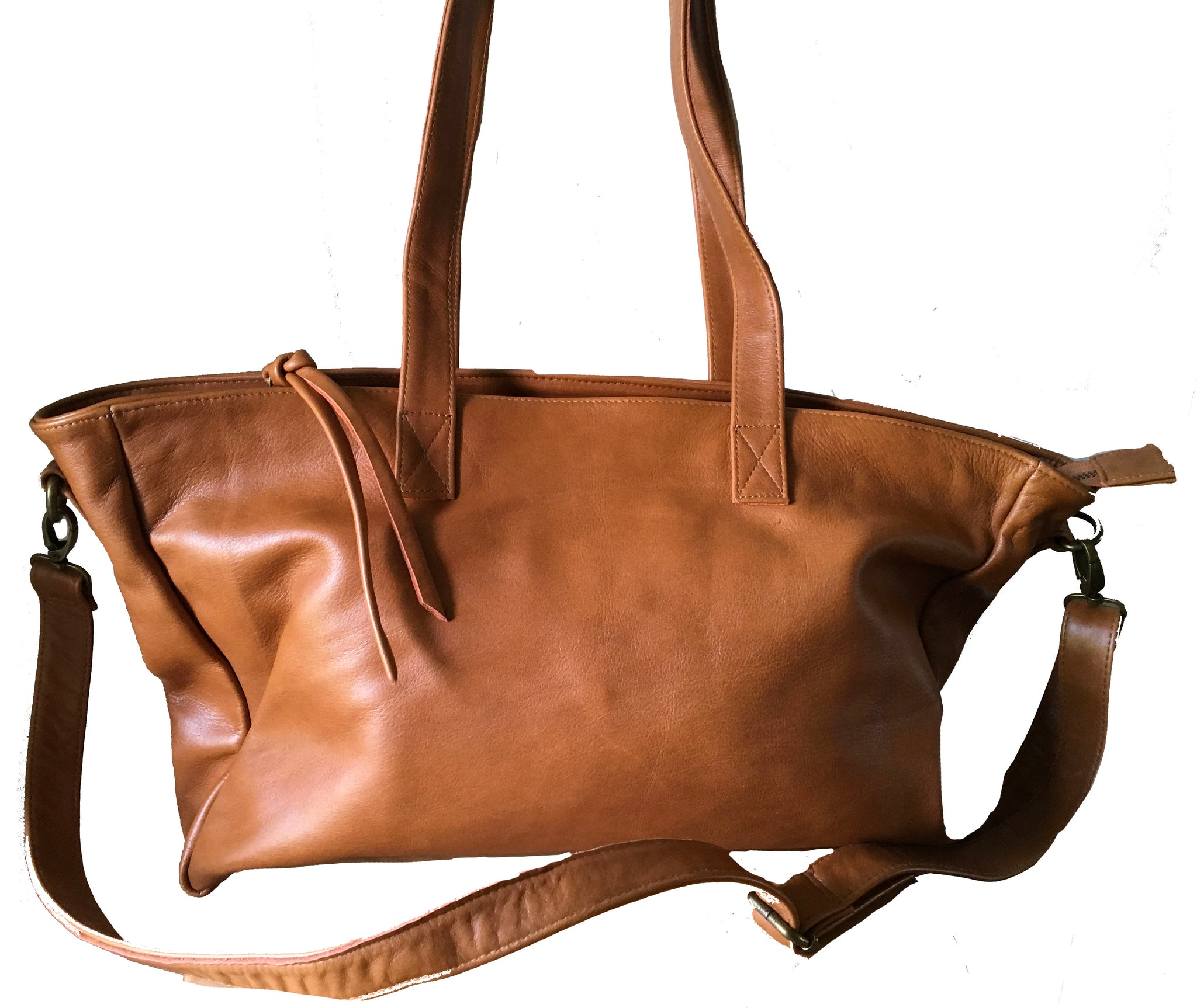 tan leather handbag