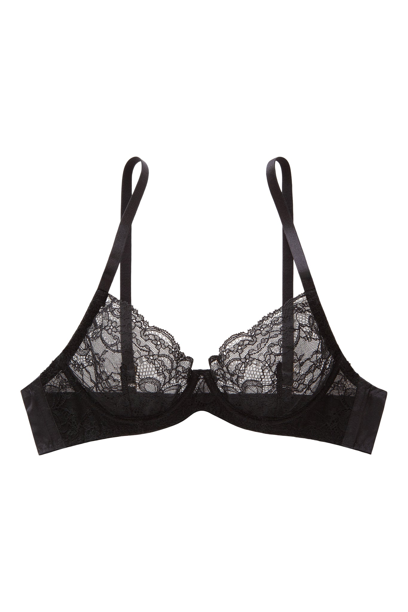 Sandra silk satin and Stretch French Leavers lace bra 2001-4A | Sandra ...