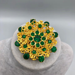 Rivet and swedge brooch with filigree