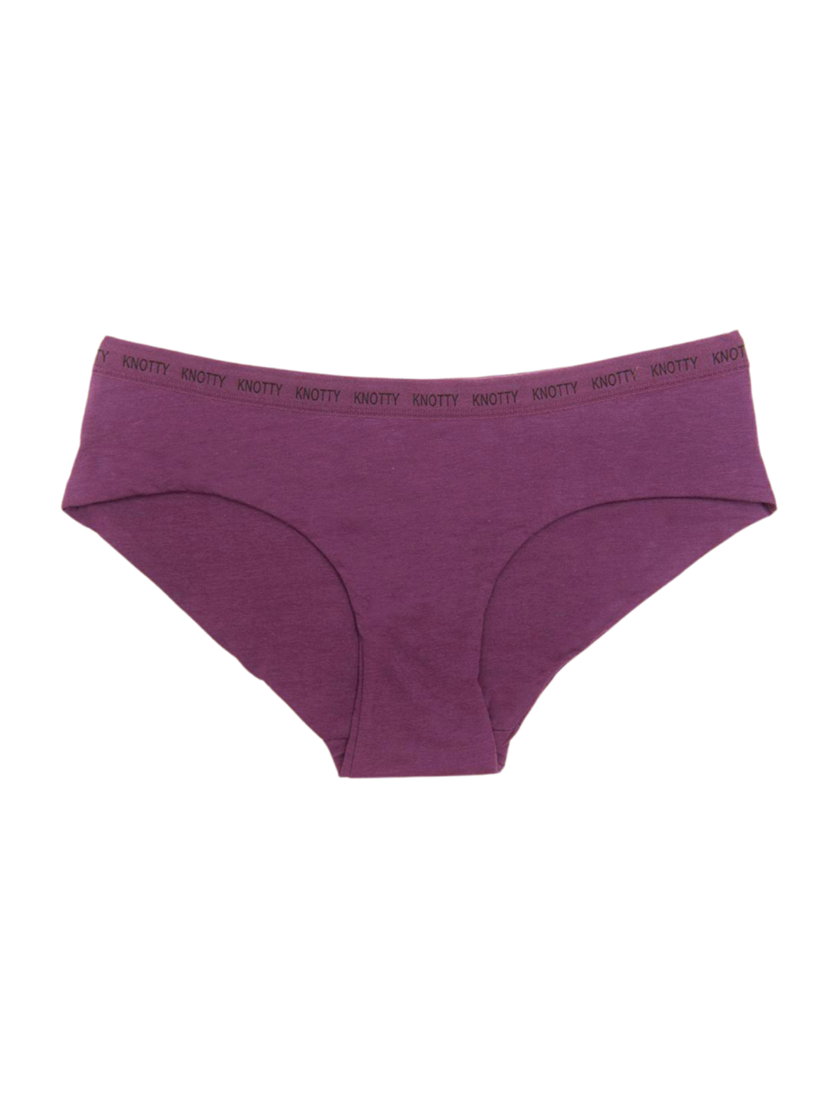 Image of Basic Plum Cotton Knotty Brief